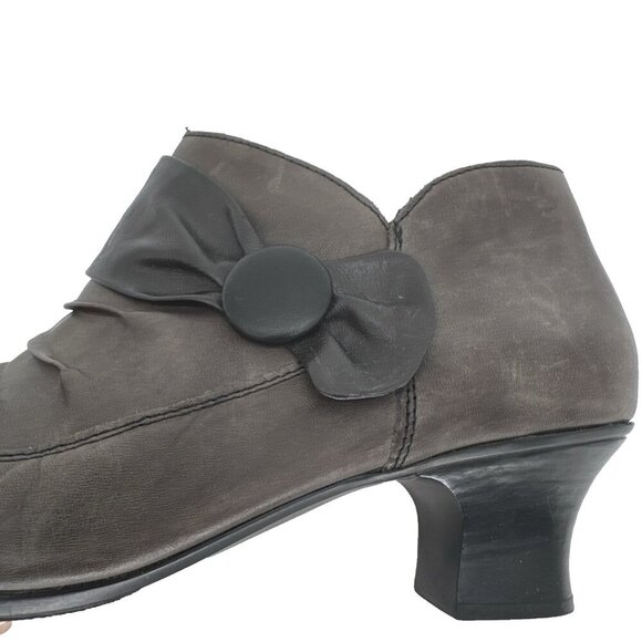 Rieker Sally Brown Leather Dress 56956 Size 13 Gray Ankle boot, witchy boot - Picture 10 of 16